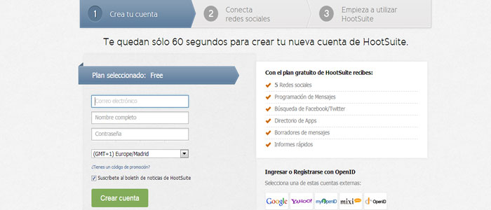 registro hootsuite