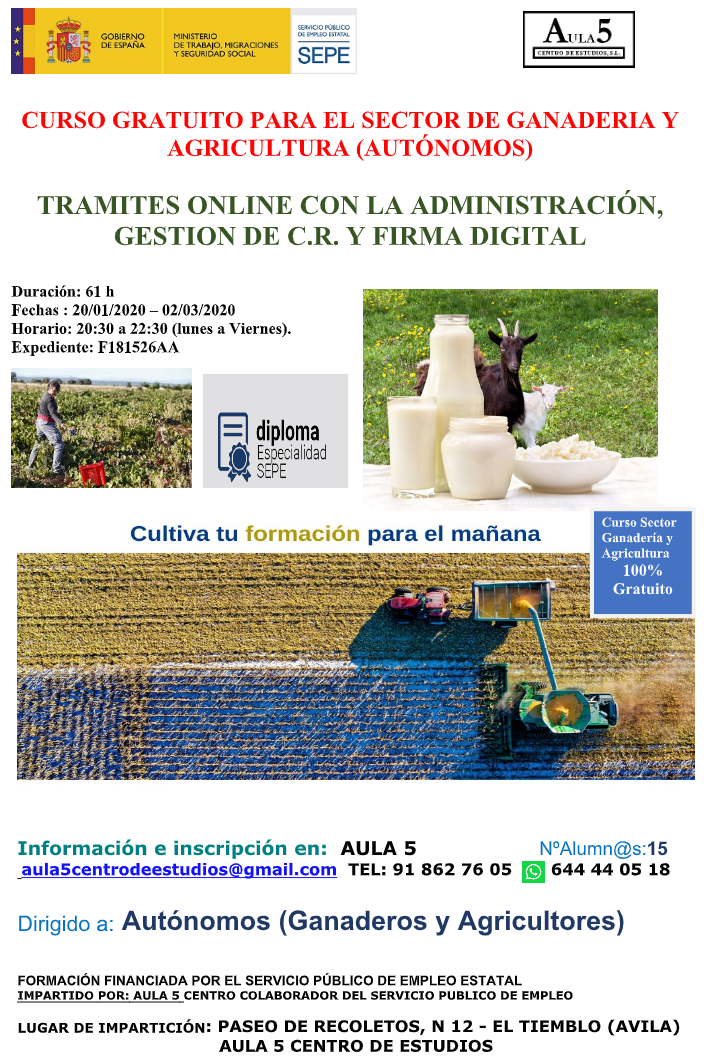 cartel curso ganaderos